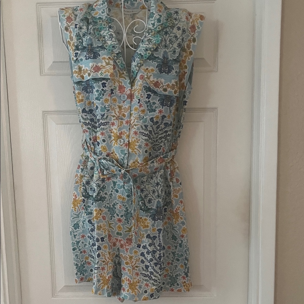 Ranna Gill Blue and Yellow Floral Jumpsuit